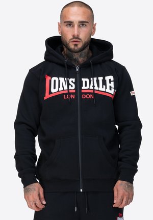 Sudadera con cremallera - black/white/red