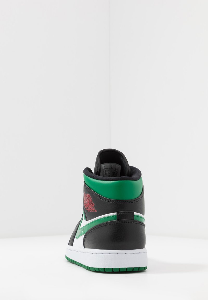 Jordan AIR 1 MID - altas - black/pine green/white/gym red/negro - Zalando.es