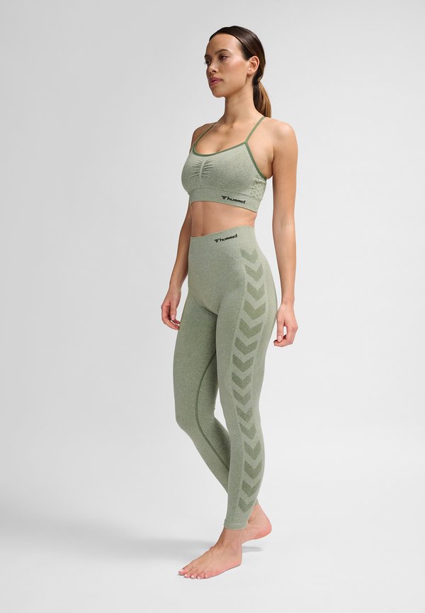 SEAMLESS MID - Tights - seagrass melange