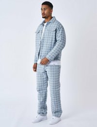 Project X Paris VESTE EN TOILE A MOTIF GÉOMETRIQUE - Chaqueta de entretiempo - bleu