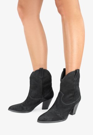 TEXAS - Cowboy-/Bikerlaarsjes - camoscio nero