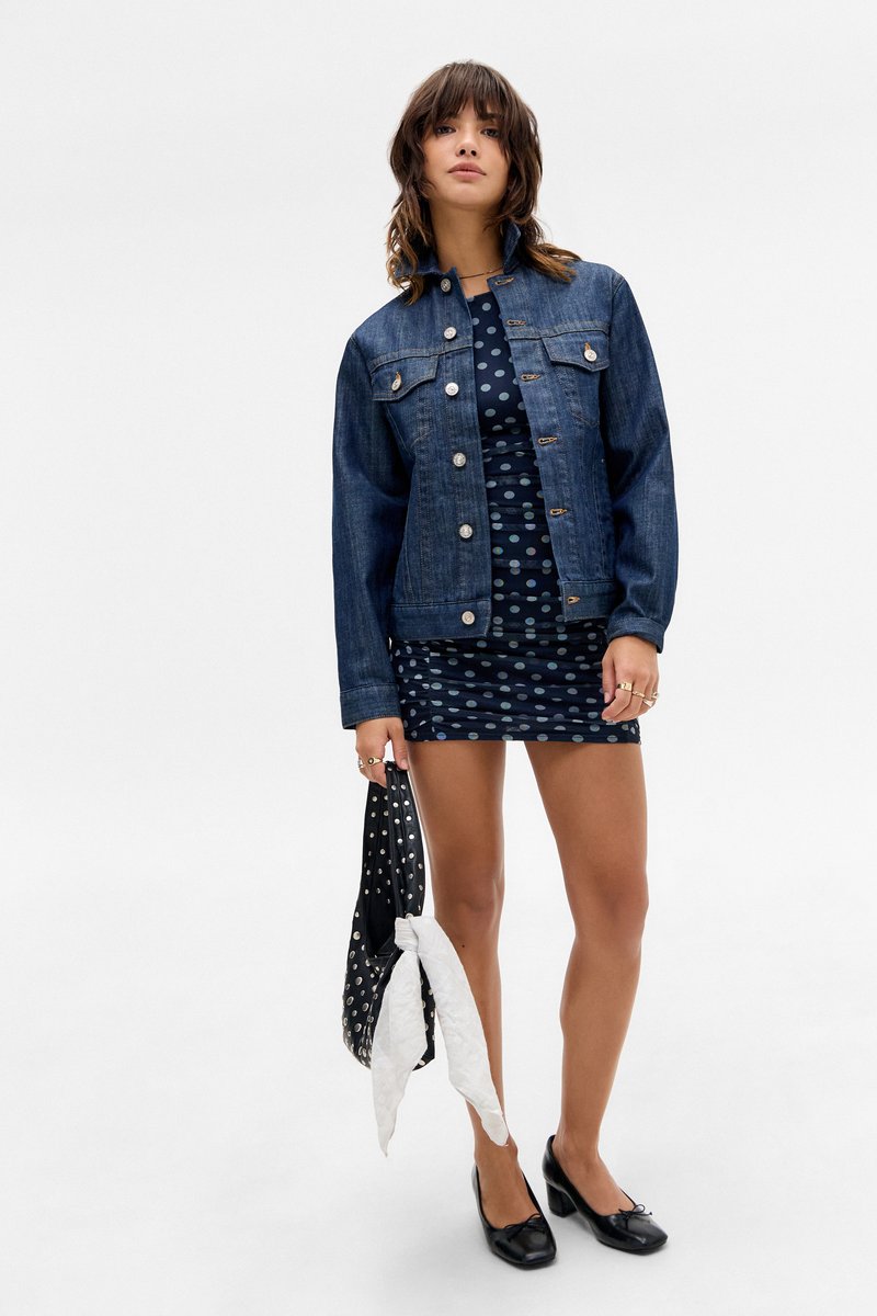 blue plaid dress urban outfitters Fitted Square Strap Dress