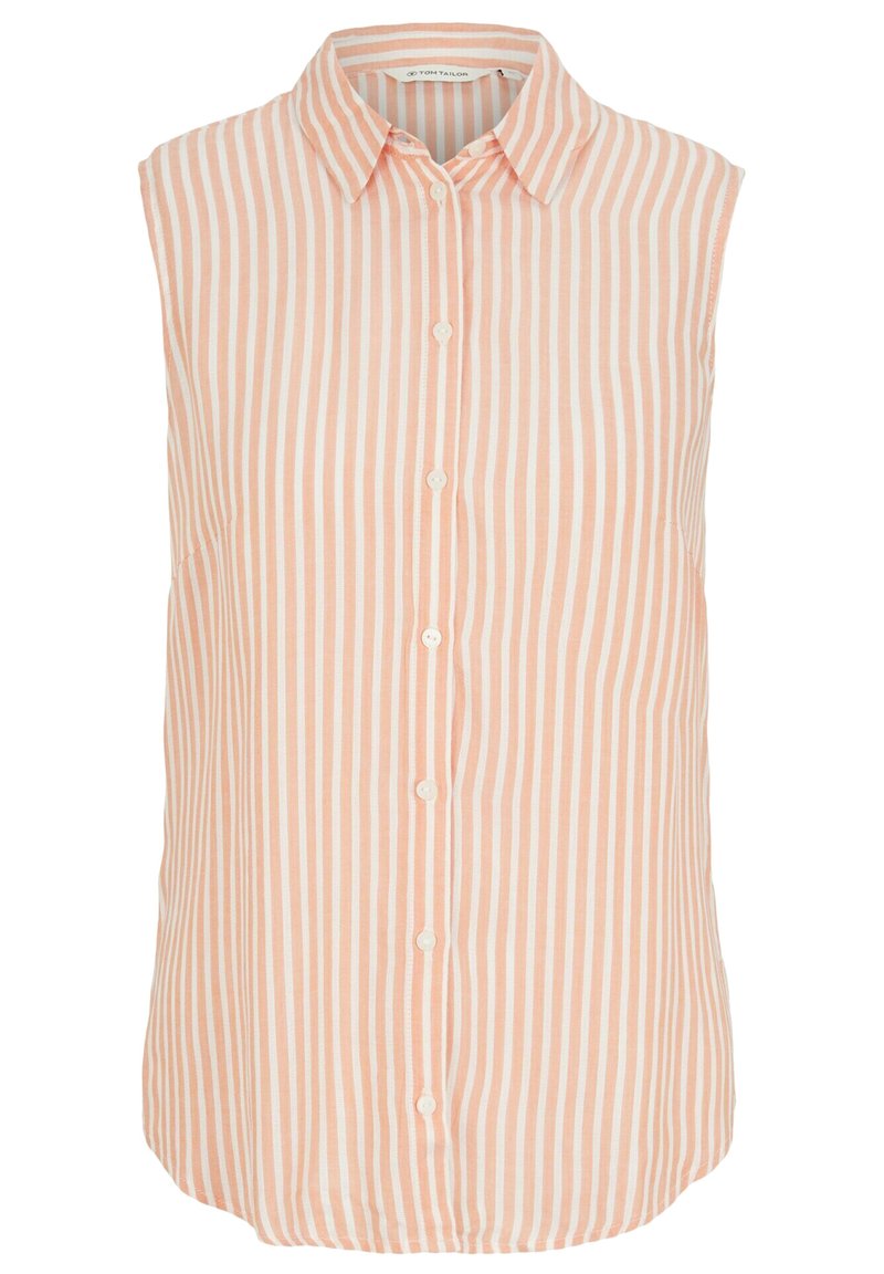 Damen T-Shirts | TOM TAILOR Hemdbluse orange white stripe woven/orange - DG18020 Damen T-Shirts | TOM TAILOR Hemdbluse orange white stripe woven/orange - DG18020