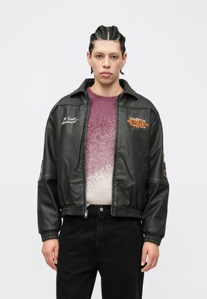 CASINO JACKET - Keinonahkatakki - black