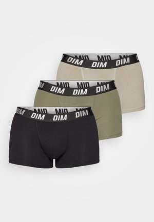 BOXER 3 PACK - Bokserbriefs - noir/vert olive/taupe