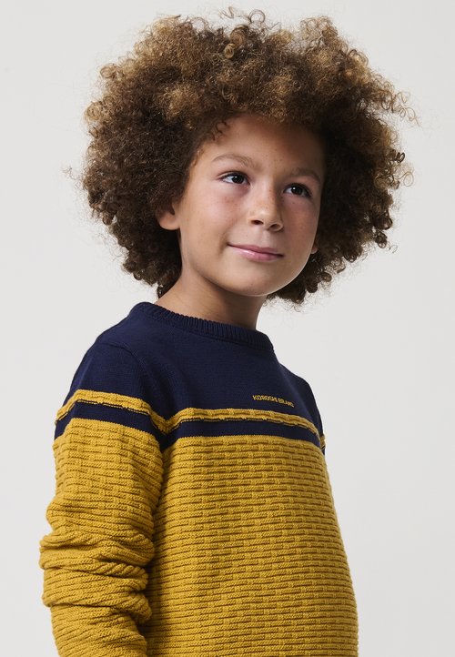Koroshi Hombre Jersey De Algodón De Manga Larga A Rayas Navy Para Hombre - Koroshi - Estilo Urbano Y Cómodo Suéter Hombre