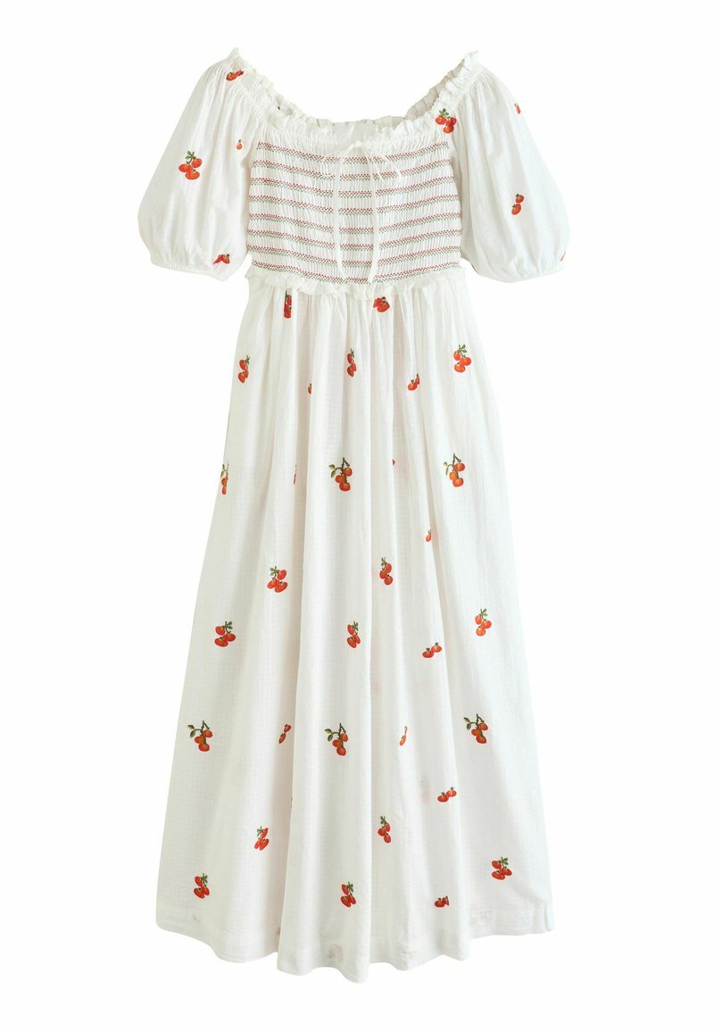 Next REGULAR FIT - PUFF SLEEVE SHIRRED MIDI DRESS . - Robe de jour ...