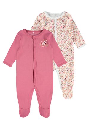 NBFNIGHTSUIT ROSE FLOWER 2 PACK - Sleep suit - rose wine