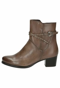 Kovbojská/motorkárska členková čižma - taupe nappa