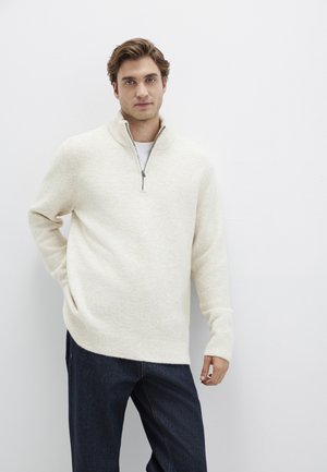 HALF ZIP  - Jumper - beige melange