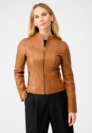AURORE - Leren jas - cognac
