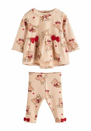 FRILL REGULAR FIT SET  - Langærmet T-shirt - beige red check bear