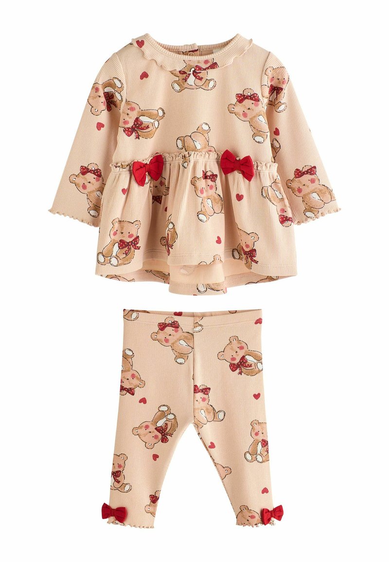 Next FRILL REGULAR FIT SET  - Langarmshirt - beige red check bear