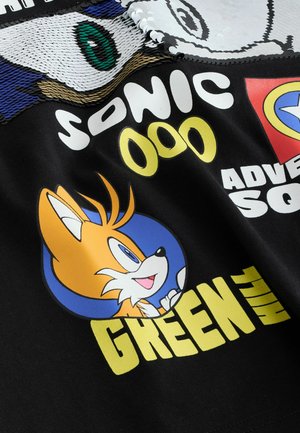 Next, LICENSED SONIC T-SHIRT BY NEXT.  - REGULAR FIT - T-Shirt print - black sequin