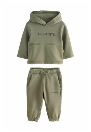 REGULAR FIT - LOGO HOODIE AND JOGGERS SET - Tracksuit - khaki green