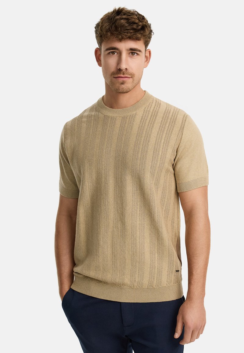 INDICODE JEANS - Basic T-shirt - cornstalk, Enlarge