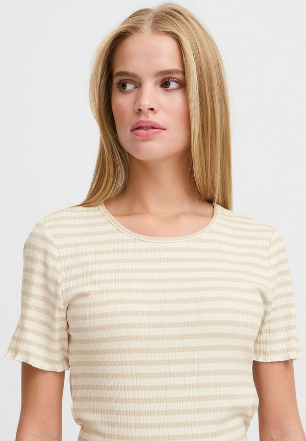 IHCELLA - Print T-shirt - oatmeal stripe4