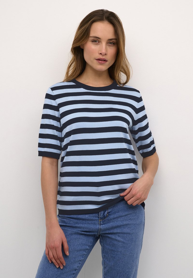 Kaffe KALIZZA - Triko s potiskem - windsurfer midnight m stripe
