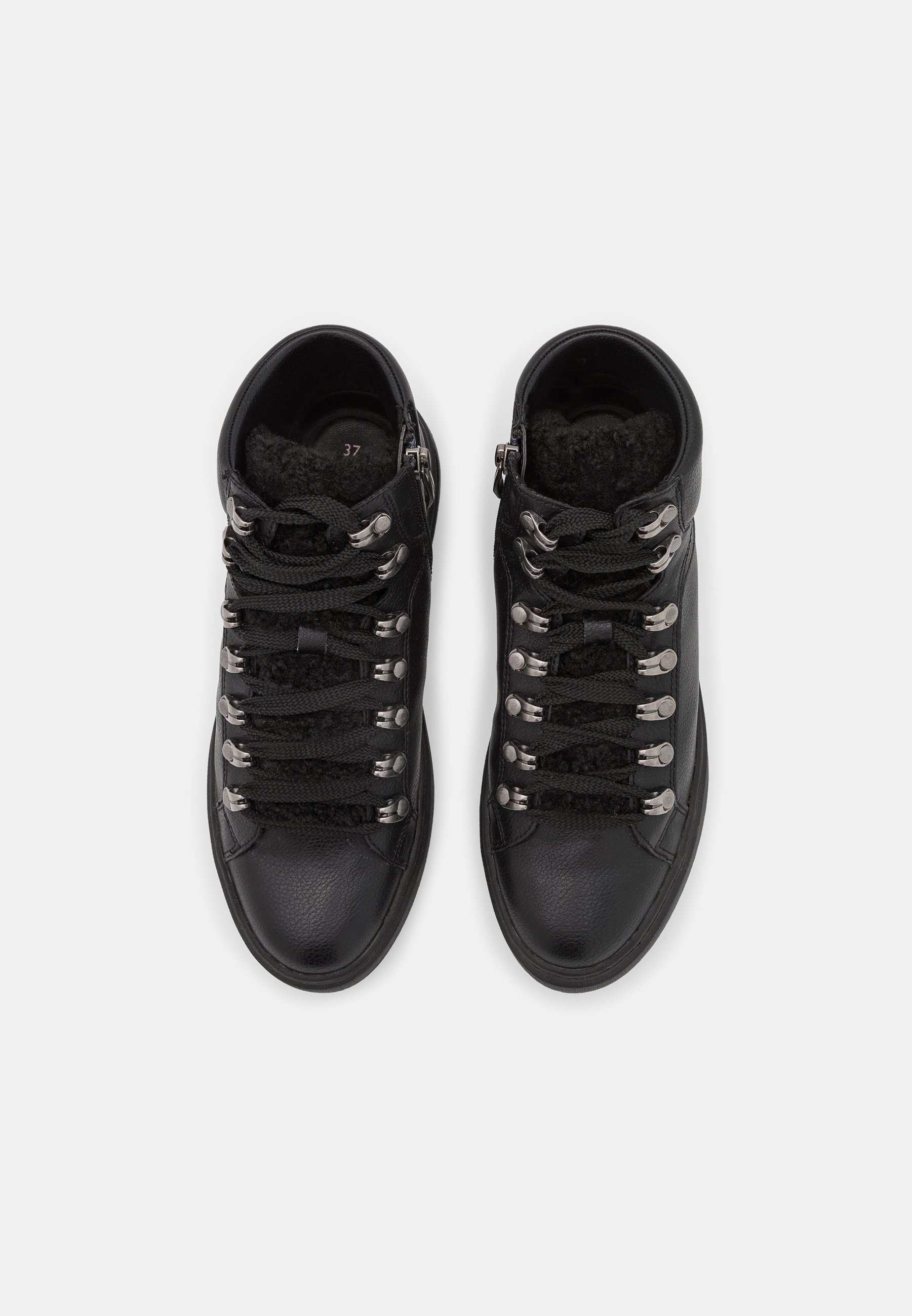 Tamaris Sneakers hoog - black/silver/Zwart - Zalando.nl