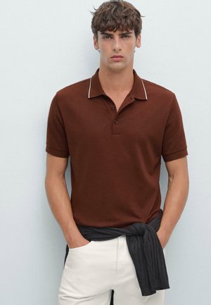 SHORT SLEEVE WITH COLLAR DETAIL - Poloshirts - mottled orange