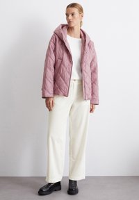 Marc O'Polo QUILTED CAPE JACKET WELT POCKETS SIDE SLITS - Übergangsjacke - dark mauve