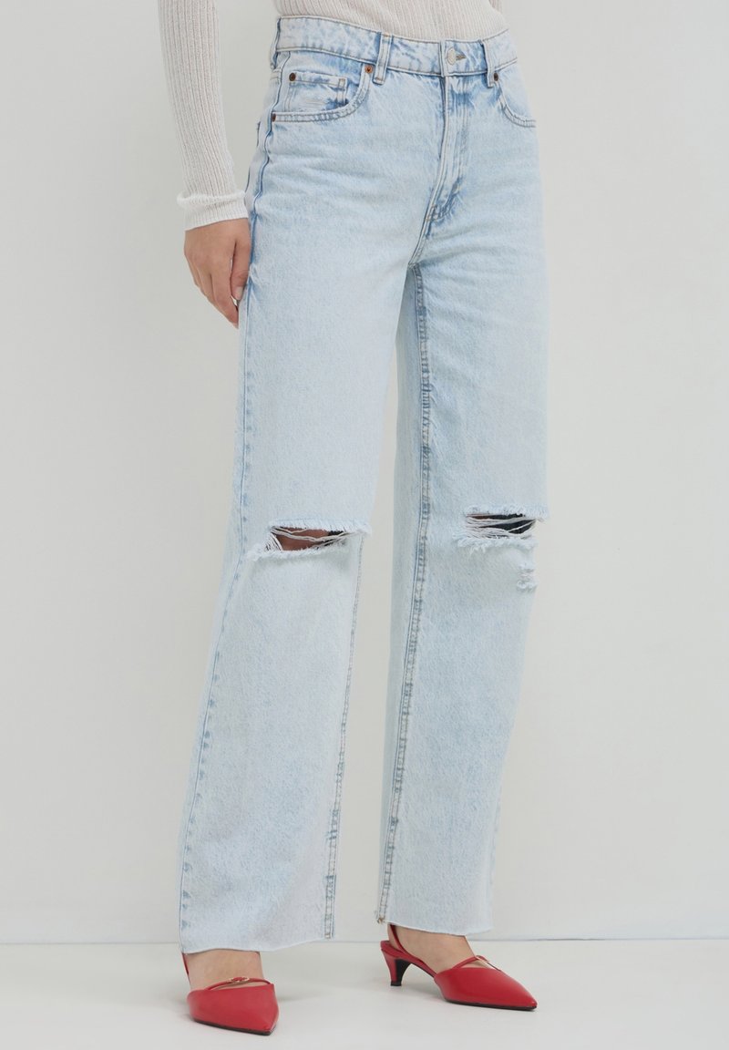 Calliope WIDE - Jeans a sigaretta - blu denim chiaro