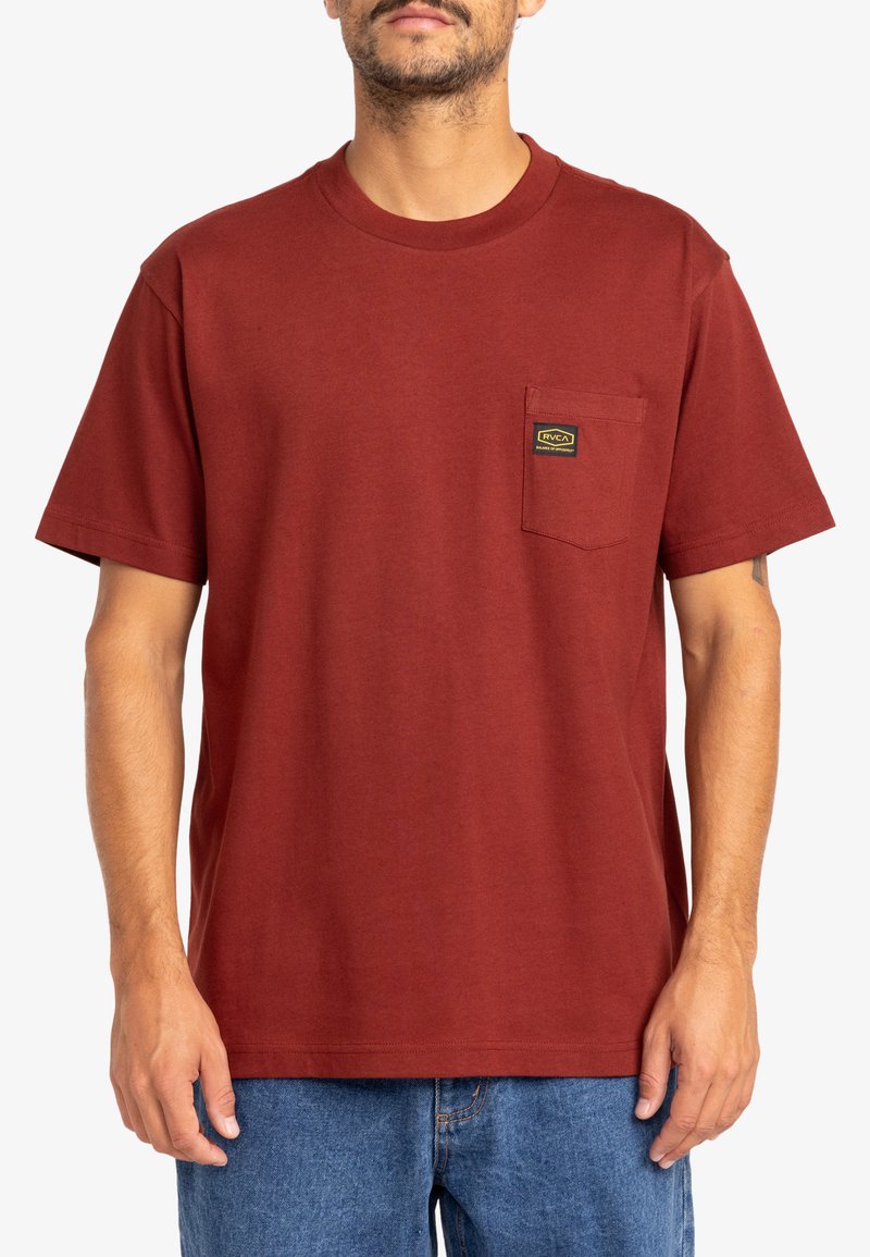 RVCA AMERICANA POCKET T - T-shirt basic - bordeaux