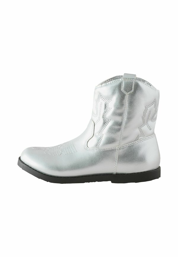 REGULAR FIT - Cowboy-/Bikerstiefelette - silver metallic