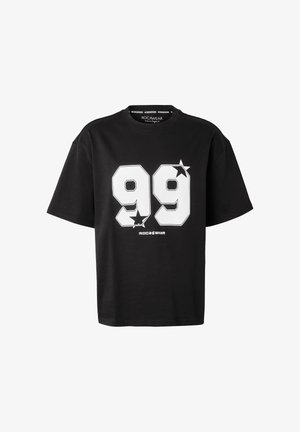 Black T-shirt with large white "99" and two black stars on the front, with "Rocawear" logo beneath the numbers.