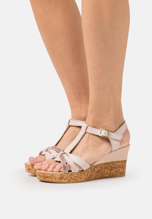 Sandalen met hoge hak - rose comb