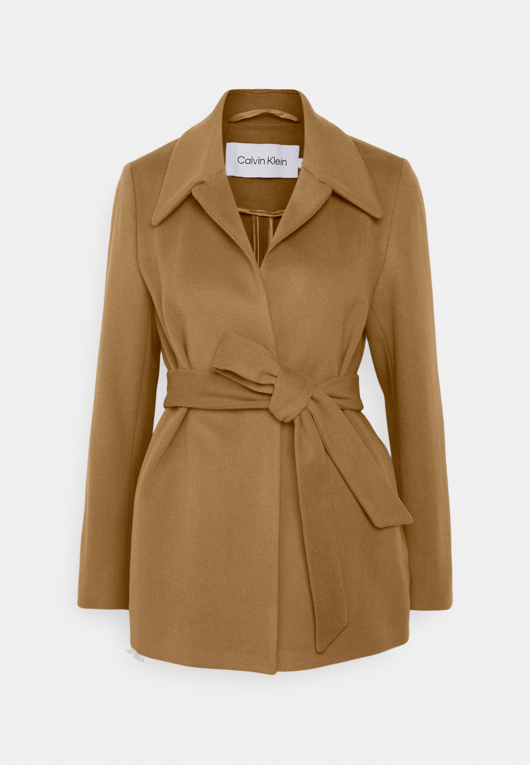 Calvin Klein Lightweight Jacket Classic Coat Safari, Women's, Size: 16, Beige