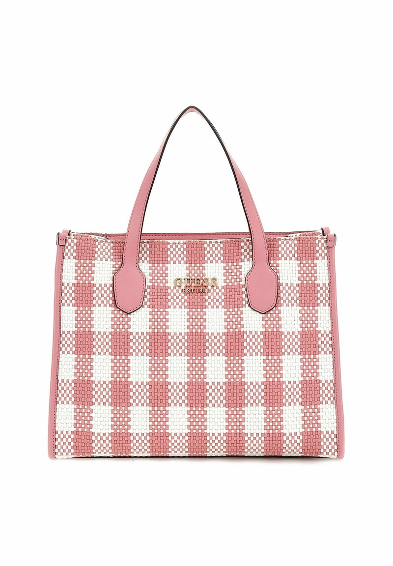 Guess SILVANA VICHY - Handtasche - pink multi