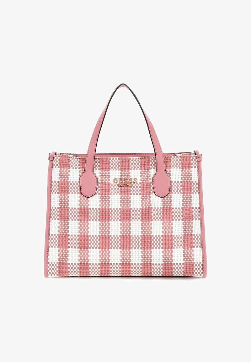 Guess SILVANA VICHY - Handtasche - pink multi