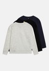 UNISEX 3 PACK - Sweatshirt - black/mottled light grey/dark blue