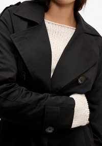 PULL&BEAR BASIC  - Trenchcoat - black
