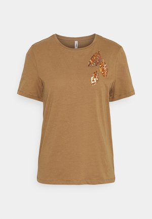 ONLY, T-shirt imprimé - brown