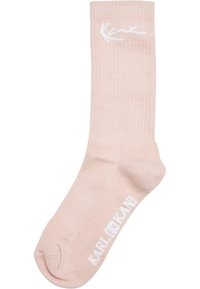 Karl Kani SIGNATURE PACK - Strumpor - dusty rose light blue white