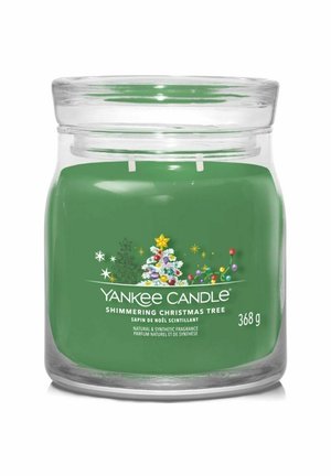 YANKEE CANDLE SIGNATURE MEDIUM JAR SHIMMERING CHRISTMAS TREE 368G - Doftljus - green
