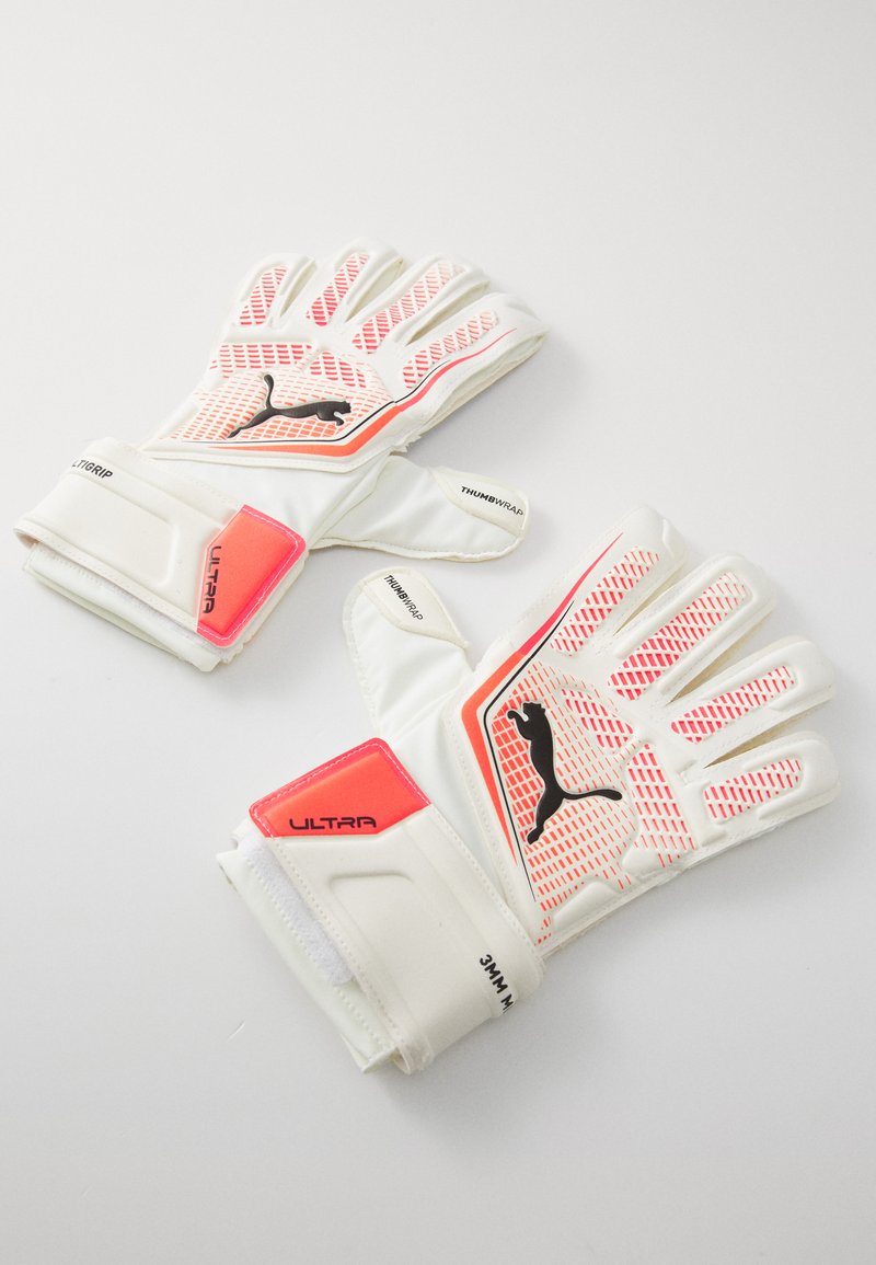 Puma ULTRA MATCH UNISEX Goalkeeping gloves white/glowing red