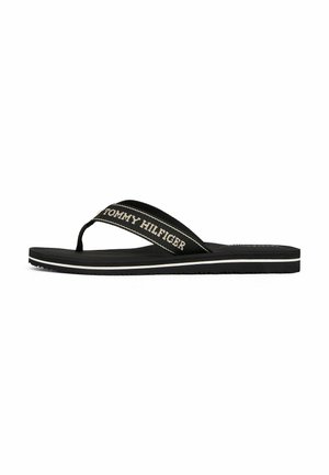 JACQUARD LOGO FINE CLEAT FLIP-FLOPS - Pool shoes - black