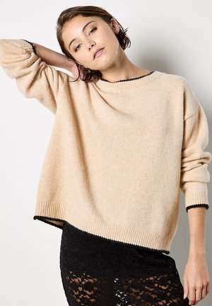 BOW BACK  - Strickpullover - stone