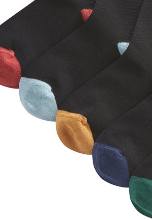 10 PACK - Chaussettes - black with contrast heel and toe
