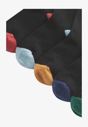 10 PACK - Chaussettes - black with contrast heel and toe