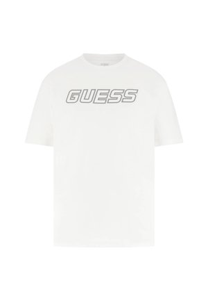 Guess, BEDRUCKTES LOGO-T-SHIRT - T-shirt imprimé - weiß