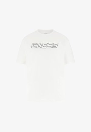 Guess, BEDRUCKTES LOGO-T-SHIRT - Trükipildiga T-särk - weiß