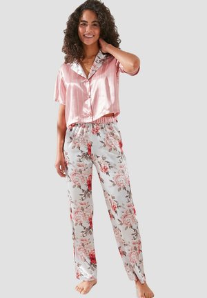 CROP SET 9066 - Nachtwäsche Set - pink