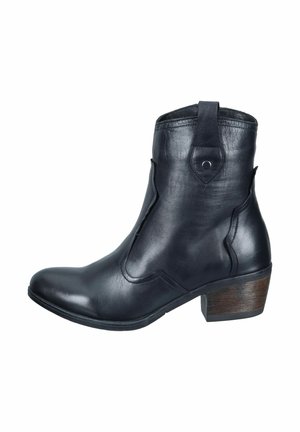 Cowboy/biker ankle boot - schwarz