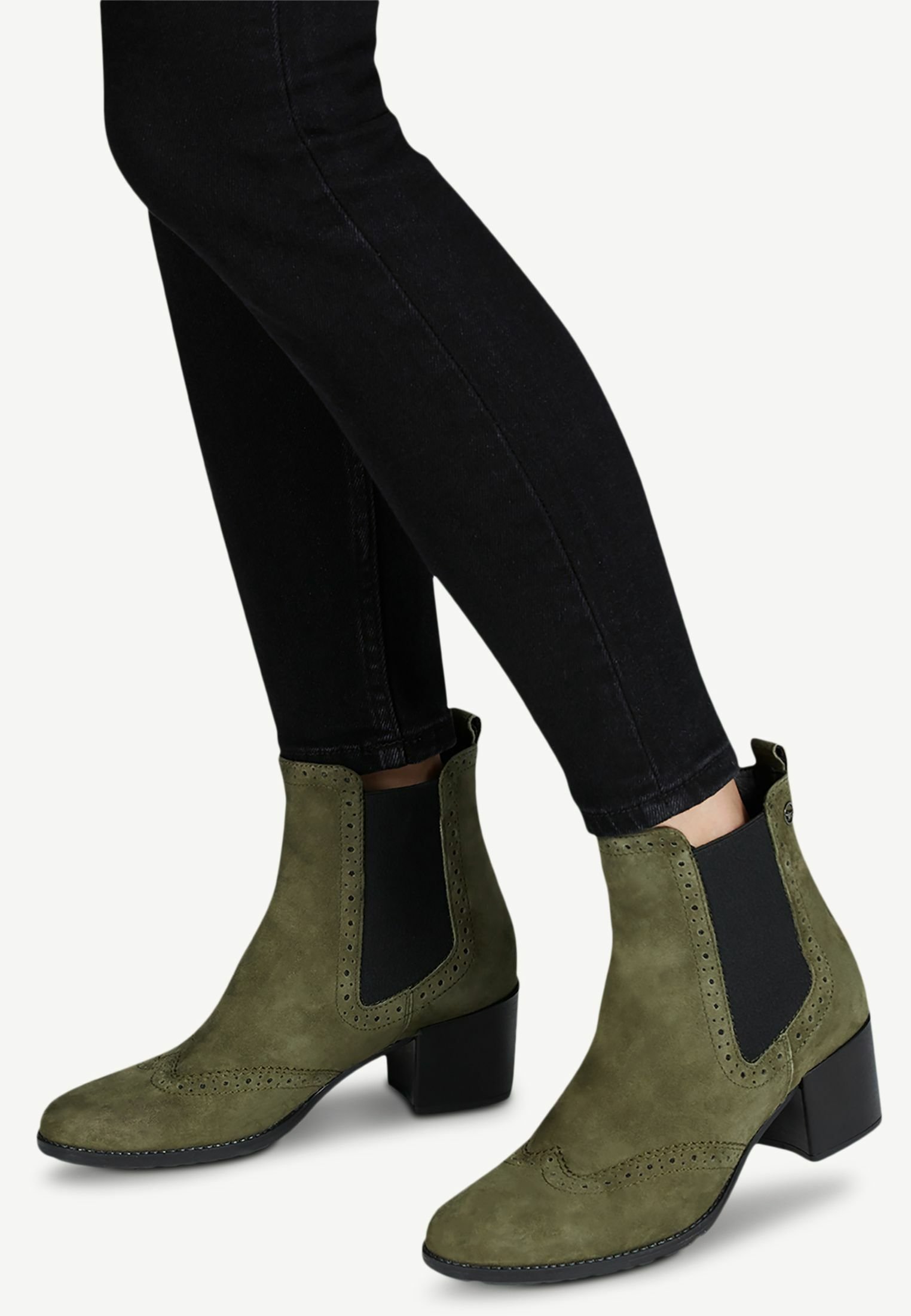 olive ankle boots