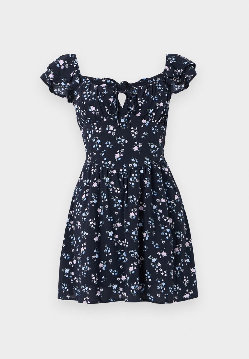 Hollister Co. FLUTTER CLEAN SKORT DRESS - Day dress - dark blue