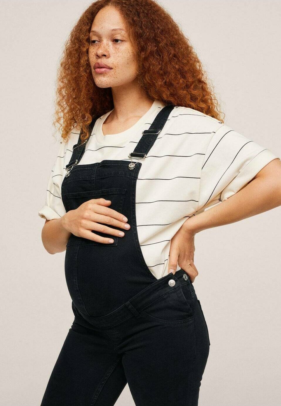 Mango MTERNITY I - Dungarees - black 